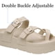 thumbnail image 3 of Sandalias de plataforma tipo zueco para mujer, chanclas de suela gruesa, sandalias de playa para mujer para exteriores con soporte para el arco, zapatos suaves de EVA para el hogar, 3 of 6