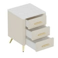 thumbnail image 4 of Noble House Upholstered Wooden Nightstand,Beige, 4 of 9