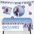 thumbnail image 2 of Decoración de fiesta Frozen Serves 16 con pancarta y mantel, 2 of 6