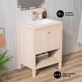 thumbnail image 3 of Château 24" Freestanding Bathroom Vanity in White Oak with Sink Top, 3 of 9