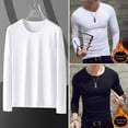 thumbnail image 3 of Bobasndm Mens Thermal Underwear Tops, Fleece Lined Long Sleeve Shirt Lightweight Base Layer Undershirt, 3 of 8