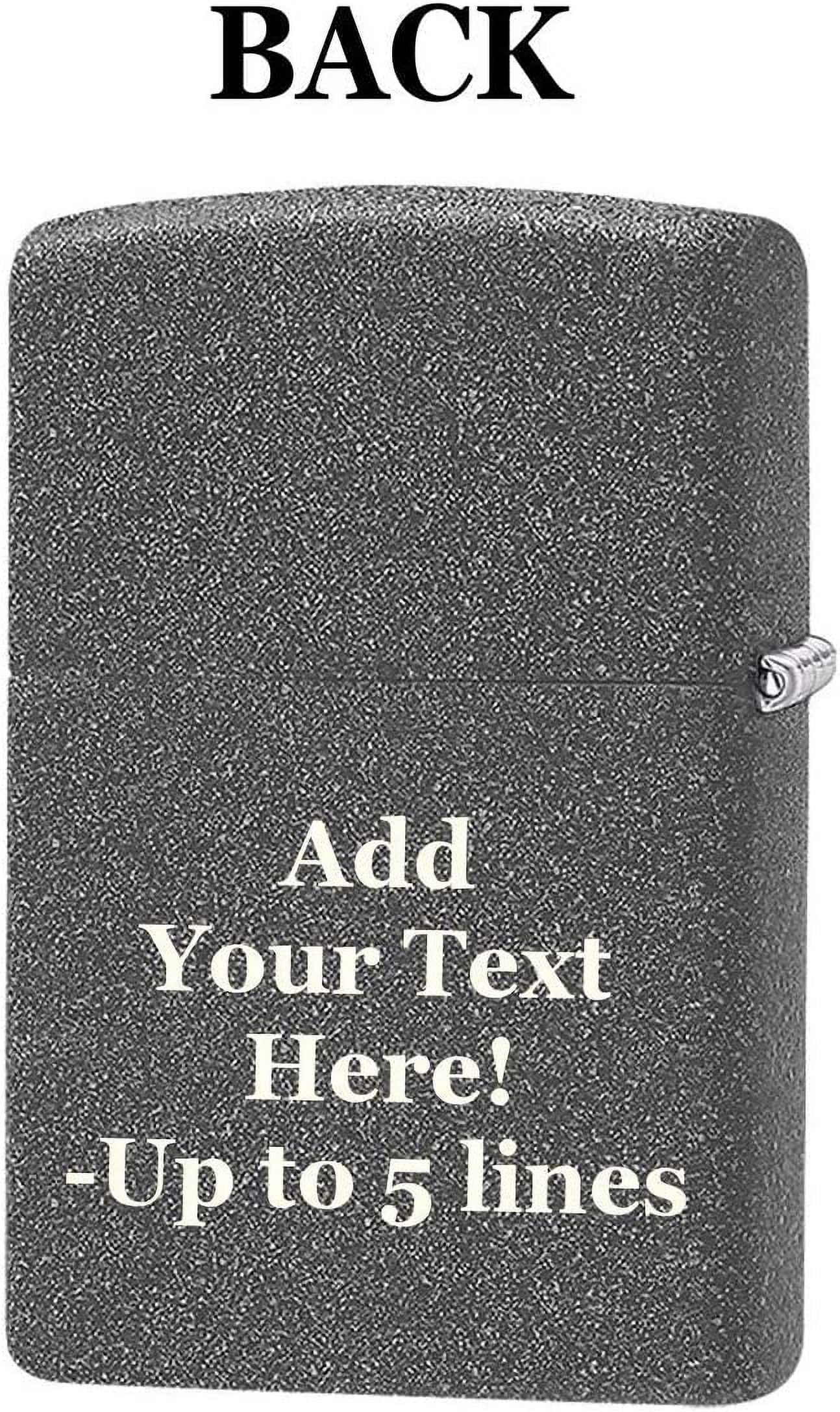 Zippo Personalized Message Engraved on Backside Iron Stone Wedding Couple Dead Skulls Set #28987