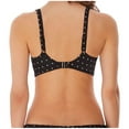 thumbnail image 3 of Freya Womens Jewel Cove Underwire Sweetheart Padded Bikini Top, 34HH, Black, 3 of 4