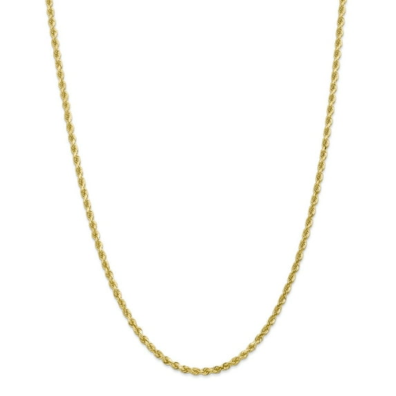 10k 3mm Handmade Diamond-cut Rope Chain