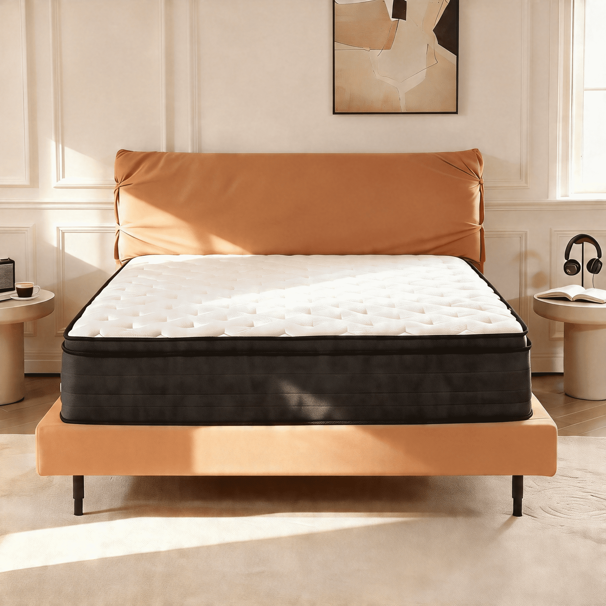 Full Size Mattress 10 inch, Hybrid Full Mattress in a Box, Upgrade Pocket Springs,Medium Firm, Pressure Relief, Breathable Comfort Euro Top