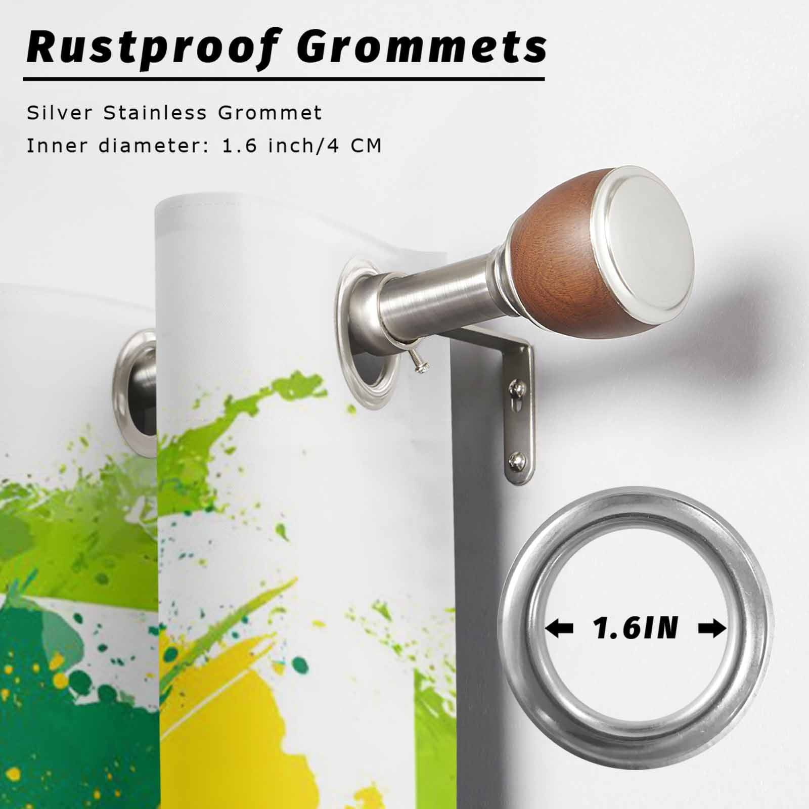 Soccer Sport Outdoor Curtains for Patio, Modern Dynamic Football Match Abstract Green Yellow Waves Sunshade Privacy Drapes Grommet Waterproof Outside Curtains for Porch Balcony 54"x108", 1 Panel