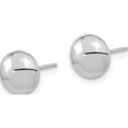 thumbnail image 3 of 14K White Gold Polished Button Post Earrings (8 X 8) Made In United States ye1818w, 3 of 6
