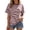 Pink*, variant on MJDVSOL Women's T-Shirt Casual Short Sleeve Striped Tee Shirts Comfortable Basic Crew Neck Tops Everyday Wear Vacation Beach Tees