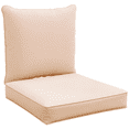 thumbnail image 1 of Outdoor Patio Chair Cushions Deep Seat Replacement Patio Cushions Set Beige, 1 of 10