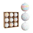 thumbnail image 3 of 9pcs Pastel Christmas Balls Shatterproof Ornaments 2.4" Xmas Tree Glitter Foam Hanging Ornaments for Home Holiday New Year Birthday Party Decoration, 3 of 6