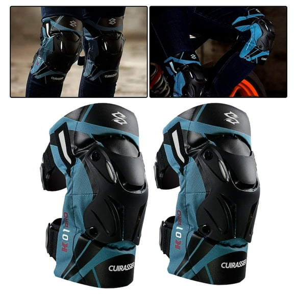 2x K01-3 rodilleras shamjiam para motocicleta de protección resistente golpes a prueba de humedad reflectante Azul claro