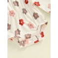 thumbnail image 4 of Miaouyo Baby Girls Autumn Romper Long Sleeve O Neck Floral Print Casual Romper with Headband, 4 of 5