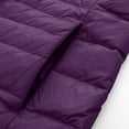 thumbnail image 6 of WCMZJ Long Puffer Coat for Women Plus Size Warm Winter Down Jackets Lightweight Removable Hood Quilted Coats Purple XXL, 6 of 9