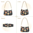 thumbnail image 7 of FORMRS Womens Shoulder Bag with Chain Strap Clutch Purse Cute Tote Handbag, Black Mushroom Pattern, 7 of 7