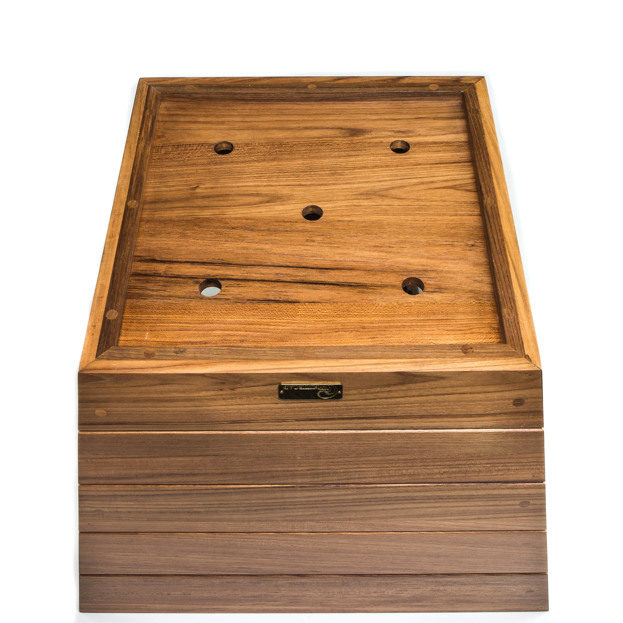Medium Teak Planter Box - 19" W x 14" H x 19" D