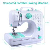 BCOOSS Sewing Machine for Beginner Multi-Functional Portable Machine with 12 Built-in Stitches,Green