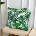 thumbnail image 5 of Tropical Leaves Pillow Covers 18x18 Set of 2, Green Palm Leaf Throw Pillow Covers Outdoor Decorative Pillow Case for Couch Bed Sofa Cushion Home Decor, 5 of 6