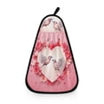 thumbnail image 2 of Birds Heart Flowers Floral Hanging Towel Kitchen Hand Towel Bathroom Absorbent Towel Machine Washable Quick Dry Dishcloths, 2 of 6