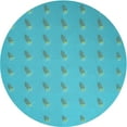 thumbnail image 1 of Ahgly Company Indoor Round Patterned Dark Turquoise Green Area Rugs, 7' Round, 1 of 6