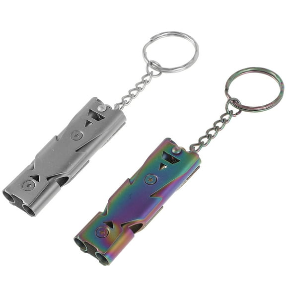 FRCOLOR 2pcs Stainless Steel Bird Whistle Metal Dog Training Whistle Pet Whistle Portable Dog Training Tool