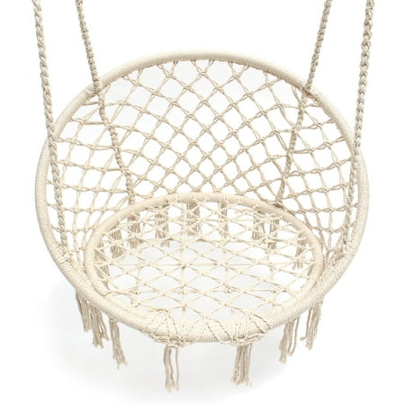 pix Hammock Chair Walmart Canada hammock chair macrame swing hanging rope chair cotton fabric for indoor outdoor home garden patio balcony and more loads 260 lbs