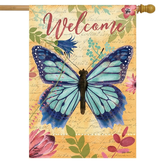 Briarwood Lane Beautiful Butterfly House Flag
