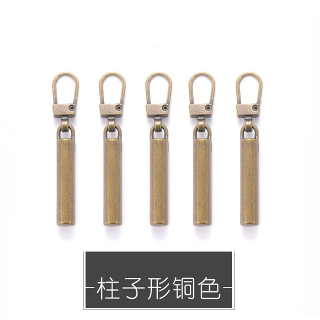 Tirador deslizante de cremallera desmontable, kit de reparación de cabeza de cremallera de Metal de repuesto Universal para manualidades, bolsos de equipaje, ropa, 5 piezas
