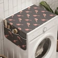 thumbnail image 1 of Bird Washing Machine Organizer, Repetitive Crested Fly Friend Simple Cartoon Illustration Flying Animal, Anti-slip Fabric Top Cover for Washer and Dryer, Peach Dried Rose and Grey, by Ambesonne, 1 of 1