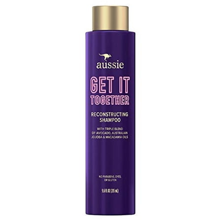 Aussie Get It Together Reconstructing Shampoo, Triple Oil Blend of Avocado, 9.6 Fl Oz