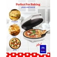 thumbnail image 2 of Betty Crocker 8-Inch Travel Pizza Maker Plus, Indoor Electric Grill with Insulated Travel Bag, Nonstick Pan for Pizzas, Quesadillas, Nachos and more, Personal Pizza Machine, 760W, BC-4959CW, White, 2 of 7