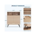 thumbnail image 4 of Ourlova 1 PCS Armoire de Rangement Cannelée Buffet Bahut avec Rangement et Tablettes Ajustables pour Salon Cuisine Entrée, 4 of 6