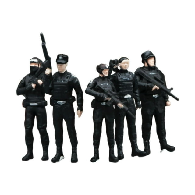 MERIGLARE 5Pcs 1/64 Scale Miniature Scenes DIY Projects Collection Resin Figure Model Style B