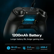 ISHAKO PC Controller, with 1000Hz Polling Rate, Hall Effect Joystick and Trigger, Controller for PC, Android/iOS/Mac/Steam