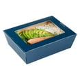 thumbnail image 2 of Cafe Vision 71 oz Midnight Blue Paper Large Take Out Container - Hinge Lock - 8 3/4" x 6 1/2" x 2 1/2" - 50 count box, 2 of 10