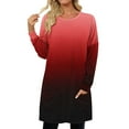 thumbnail image 7 of biudgviw Fall Sweatshirt for Women Fashion Crewneck Printed Oversized Tops Soft Casual Long Sleeve Pullover Tops with Pockets, 7 of 7