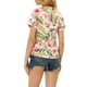 thumbnail image 3 of CAMISAS DE MUJER INSPIRADAS CHIC Hawaianas de Manga Corta Tropical Floral con Botones S Blanca Rosa, 3 of 7