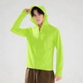 thumbnail image 4 of GUZOM Mens Sun Hoodie with Detachable Face Mask UPF 50+ Lightweight Quick Dry Fishing Hiking Shirt Long Sleeve with Thumbholes Green S-5XL,Size XL, 4 of 6