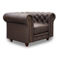 thumbnail image 2 of Sillón Individual de de Piel Genuina Clásico Capitonado, 1 plaza, Modelo Chesterfield P/V, Color Chocolate, Elegante, cómodo y Moderno, Hecho en Mexico. Medidas 110 X 90 X 80 cm., 2 of 7