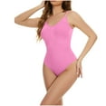thumbnail image 6 of Summer Savings Clearance Swimsuit Qonioi One Piece Swimsuit for Women, Women One Piece Swimsuit U Neck Swimwear Slimming Strap Backless Beach Swimwear Bathing Suits Pink XXL, 6 of 7