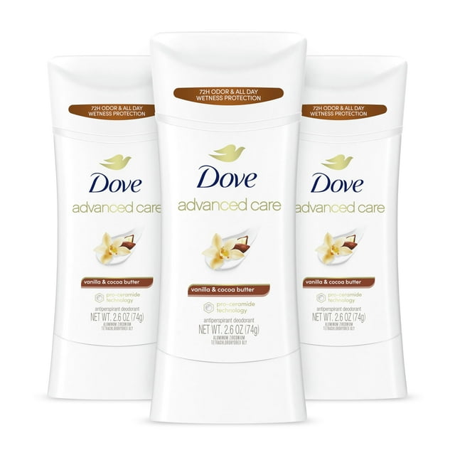 Desodorante antitranspirante en barra Dove Advanced Care, 75 ml, paquete de 3