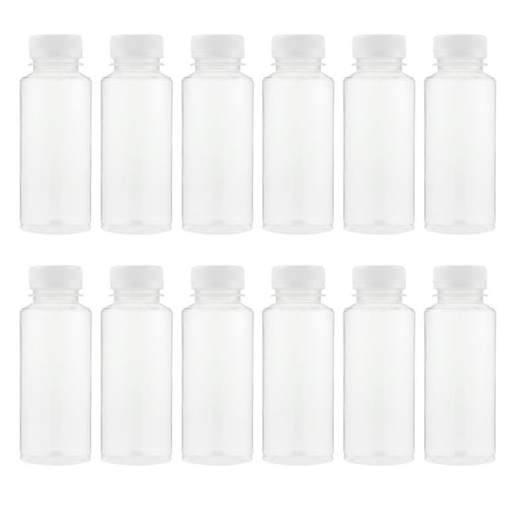Transparent Beverage Bottles with Flat Bottom for Safe Standing Made of Extra Thick PP Plastic 250 ml
