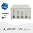 Paproos White Cribs for Baby, 4in1 Solid Wood Convertible Baby Crib