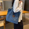 thumbnail image 3 of Bolsos Mujer Bolso vaquero Bolso de verano para las axilas Bolso shopper Azul oscuro Azul, 3 of 8