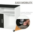 thumbnail image 4 of CoSoTower Lateral Filing Cabinet, Printer Stand Home Office Mobile File Cabinet with Wheels, Lockable Drawer, Black, 4 of 7