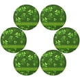 thumbnail image 2 of GZHJMY St Patrick's Day Clover Round Placemasts Set of 6, Non-Slip Heat Resistant Place Mats Washable Kitchen Dining Table Mats, 15.4", 2 of 5