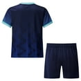 thumbnail image 2 of YONGHS Soccer Uniforms for Kids Boys Football Jersey Tee Shirt and Sport Shorts Team Training Outfit Navy Blue 5-6, 2 of 7