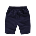 thumbnail image 2 of Toddler Little Kids Big Boys Jogger Knit Shorts with Pocket 2-12T,Navy, 2 of 7
