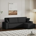 thumbnail image 1 of 96" Modular Cloud Sectional Sofa, L-Shaped with Movable Ottoman & Pillows, 1 of 7
