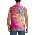thumbnail image 4 of Kdxio Purple Sparkling for Men's Muscle T-shirt,Sleeveless for Workout Running Athletic Gym Lounge Casual, 4 of 7