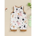 thumbnail image 4 of Suealasg Baby Boy Tank Romper Sleeveless Round Neck Dinosaur Print Jumpsuit 3 6 12 18 Months Infant Boy Summer One Piece Clothes, 4 of 7